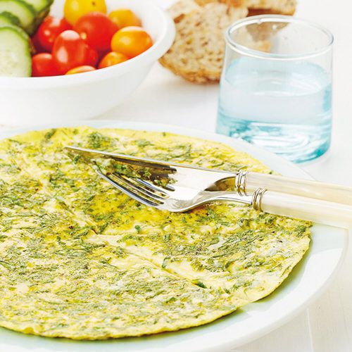 Omelet groene kruiden - recept okoko recepten