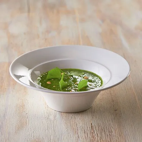 Posteleinsoep met tandoori-yoghurt