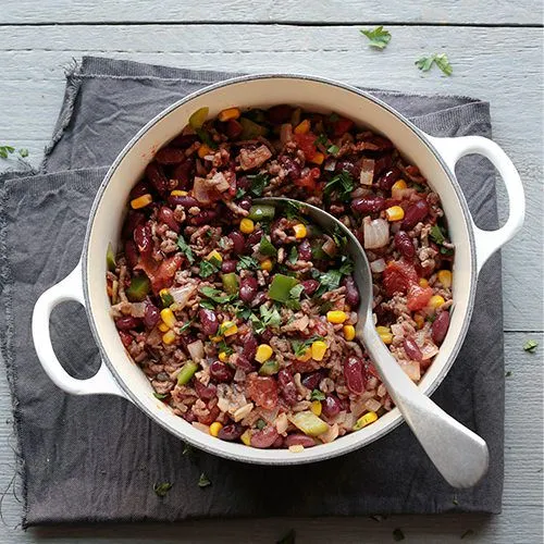 Snelle chili con carne met kidneybonen