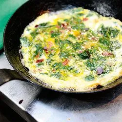 Tip: Tortilla met spinazie en jamon