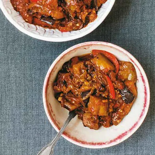Aubergine met chermoula