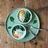 Eieren en cocotte met spinazie en gerookte zalm