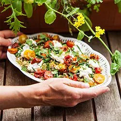 Tip: Freekeh salade met burrata