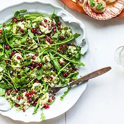 Tip: Rucola salade met mozzarella en granaatappel