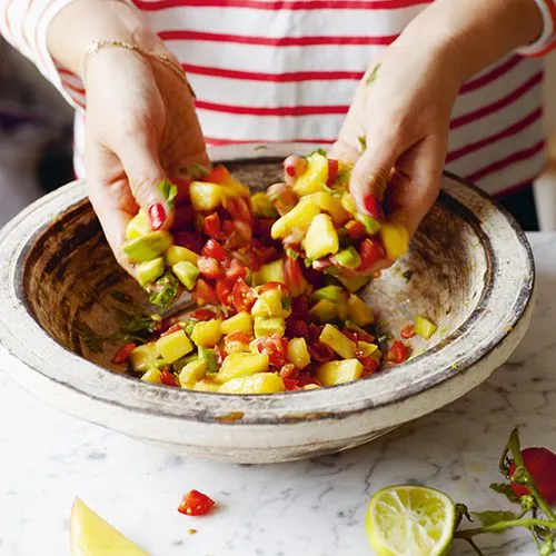 Mango-avocadosalade