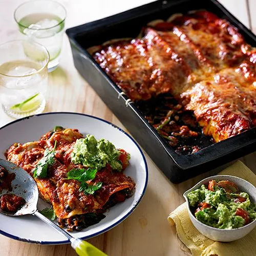 Enchilada's met zwarte bonen