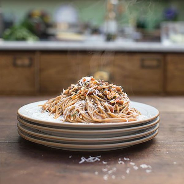 meloen Top leeftijd Jamie Oliver: vegetarische spaghetti bolognese - recept - okoko recepten