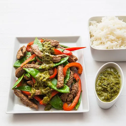 Biefstuk chimichurri met rijst