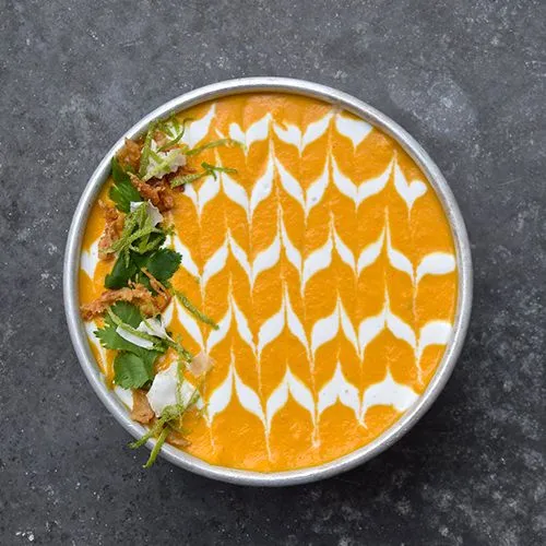 Curried zoete aardappelsoep