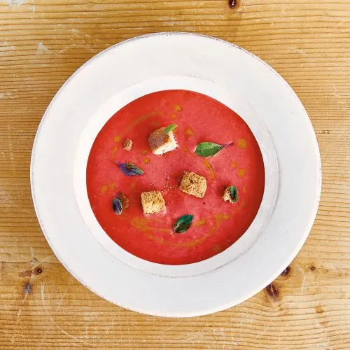 Aardbeien-gazpacho