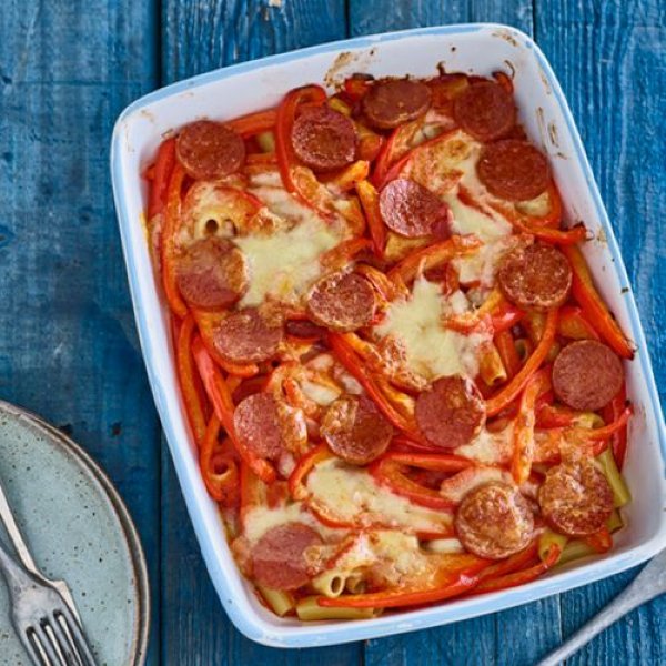 Rigatoni 'pizza' ovenschotel recept okoko recepten