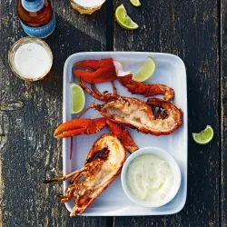 Tip: Gegrilde kreeft met limoenmayonaise van de barbecue