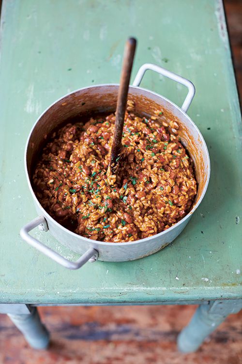 Maori Edelsteen Vermelding Jamie Oliver: panissarijst met pancetta, borlottibonen en tomaat - recept -  okoko recepten