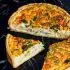 Quiche met gerookte zalm en broccoli