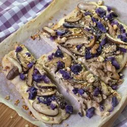 Tip: Flammkuchen met shiitake en truffelaardappeltjes