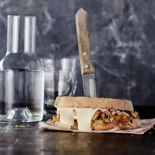 Tosti gerookte makreel en smeerkaas