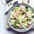 Asperges met gerookte beenham, ei en notenboter