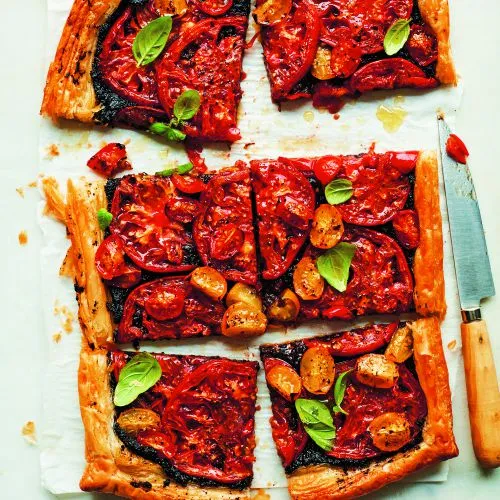 Tomatentaart met tapenade