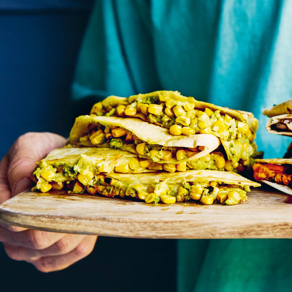 Quesadilla's met maïs en avocado recept okoko recepten