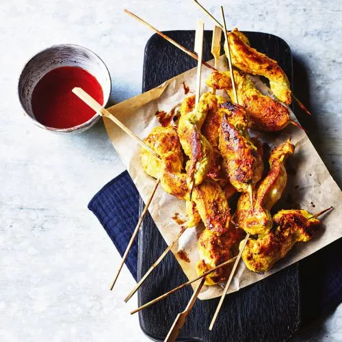 Kipkebab met kurkuma