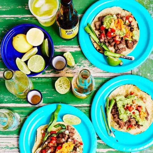Taco's met gegrilde biefstuk