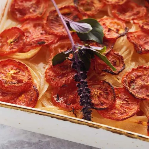Aardappelen uit de oven met tomatenkorst