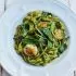 Fettucine pistou met lamsoor, raapstelen en pétoncles