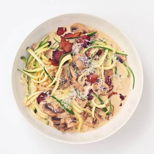 Courgette carbonara