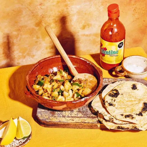 Taco's met aardappel en ui