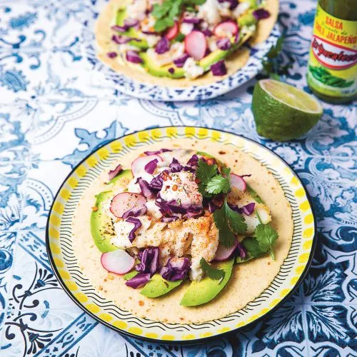 Vistaco's met limoenyoghurt