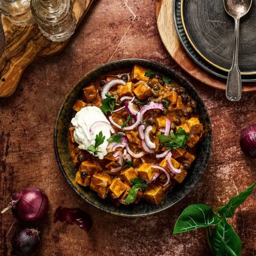 Butter tofu met kikkererwten uit de slowcooker