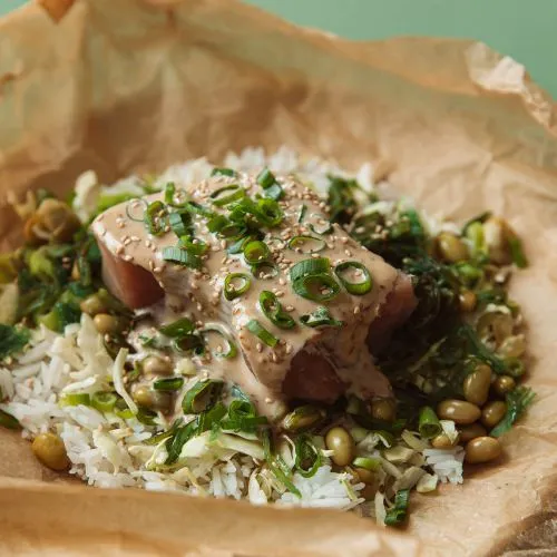 Tonijn wakame stoompakketje