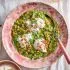Risotto met broccolisaus, gegrilde courgette en burrata