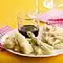 Tempura van tofu, oesterzwammen, groene asperges en zeewier