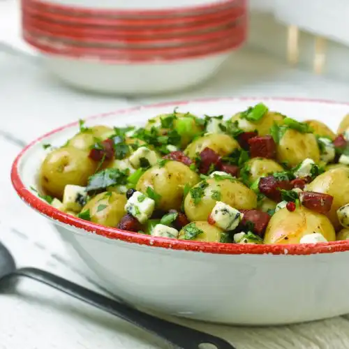 Gegrilde aardappelsalade