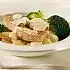 Broccoli met krieltjes en hamlappen in sjalottensaus