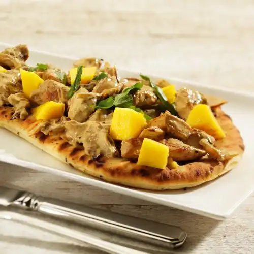 Naanbrood met kipcurry