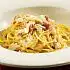 Spaghetti carbonara met roomkaas