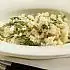 Vegetarische risotto met roomkaas en rucola