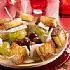 Briochespiesjes met brie en druiven