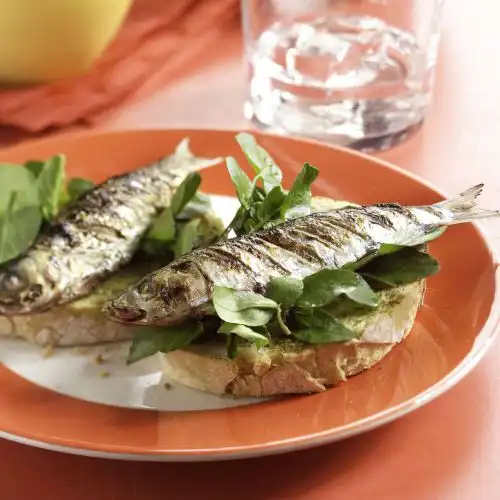 Bruschetta met sardientjes