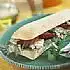 Ciabatta met gorgonzola en rode ui