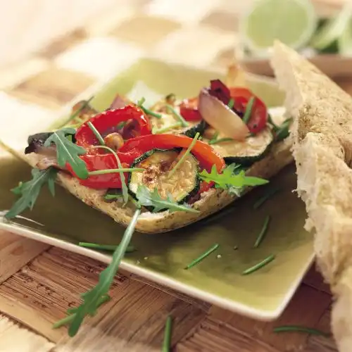 Focaccia met Australische fusionsalade