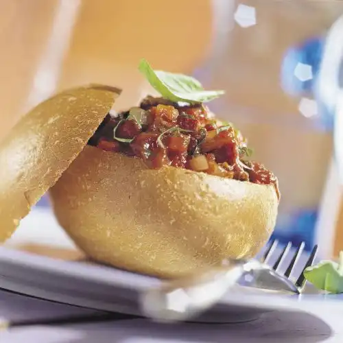 Knoflookbolletjes met bolognesesaus