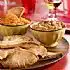 Pitapuntjes met mediterrane wortelpuree en notendip