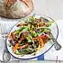 Maaltijdsalade met paprika, boerenham en rucola