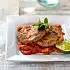 Viskoekjes met een garnalen-tomatensaus
