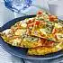 Boerenomelet met tomaat en Danish blue
