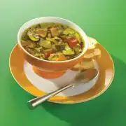 Chinese kippensoep met driekleurenhartjes