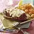Gebakken aubergine met ham-kerriesaus